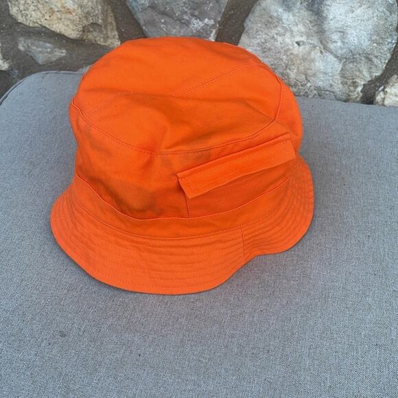 Kids pink & orange Hawaiian print bucket hat - Picture 4 of 6